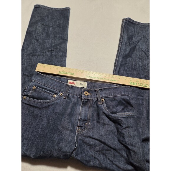Levi's Dark Blue Jeans Mens 18 Reg Performance 511 Slim 29x29 Good Condition - Picture 9 of 11